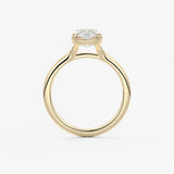 Elongated Cushion Split Shank Lab Grown Diamond Engagement Ring