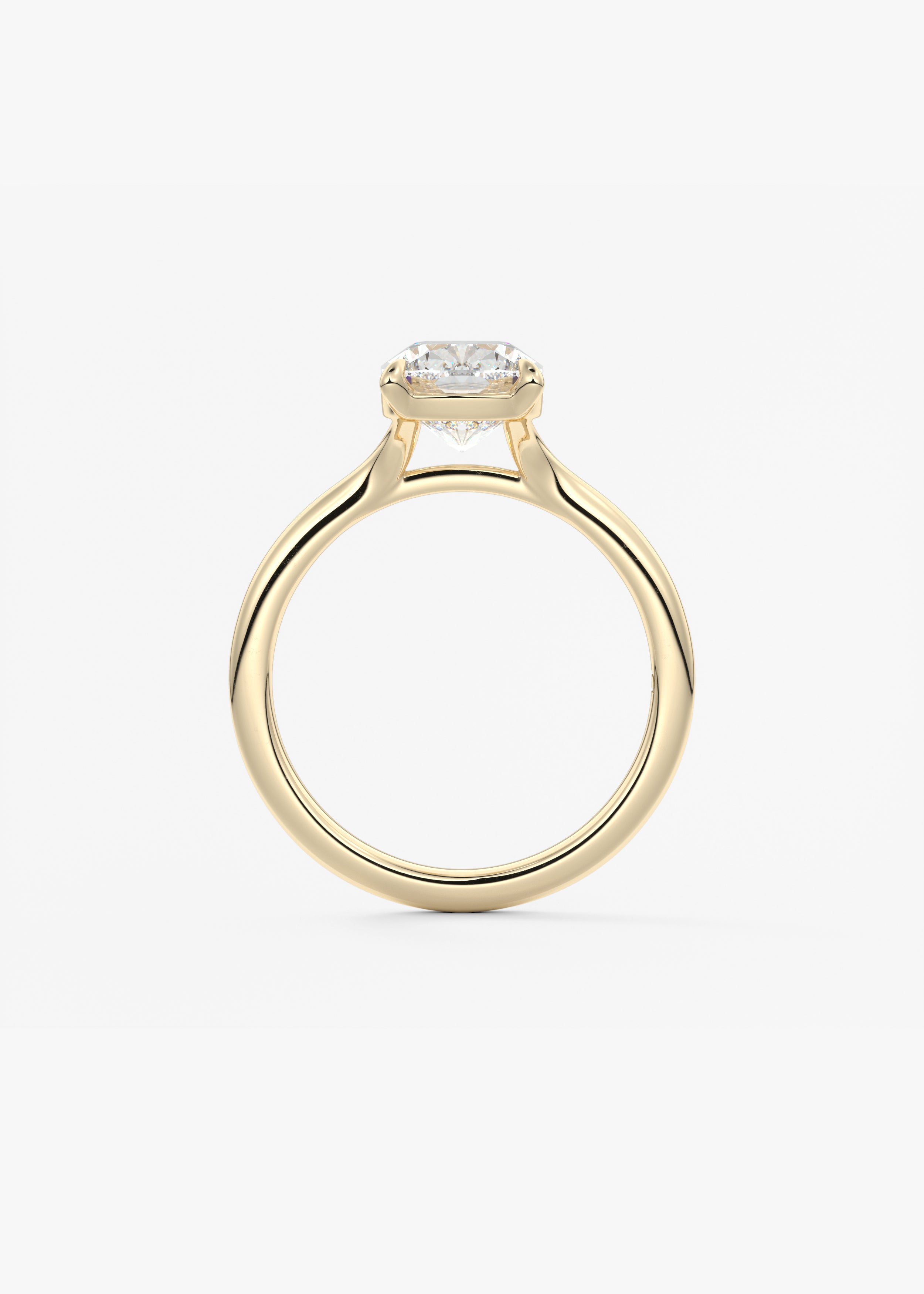 Elongated Cushion Split Shank Lab Grown Diamond Engagement Ring