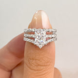 Stunning 1.5 CT Radiant Moissanite Engagement Ring with Pave Design 10
