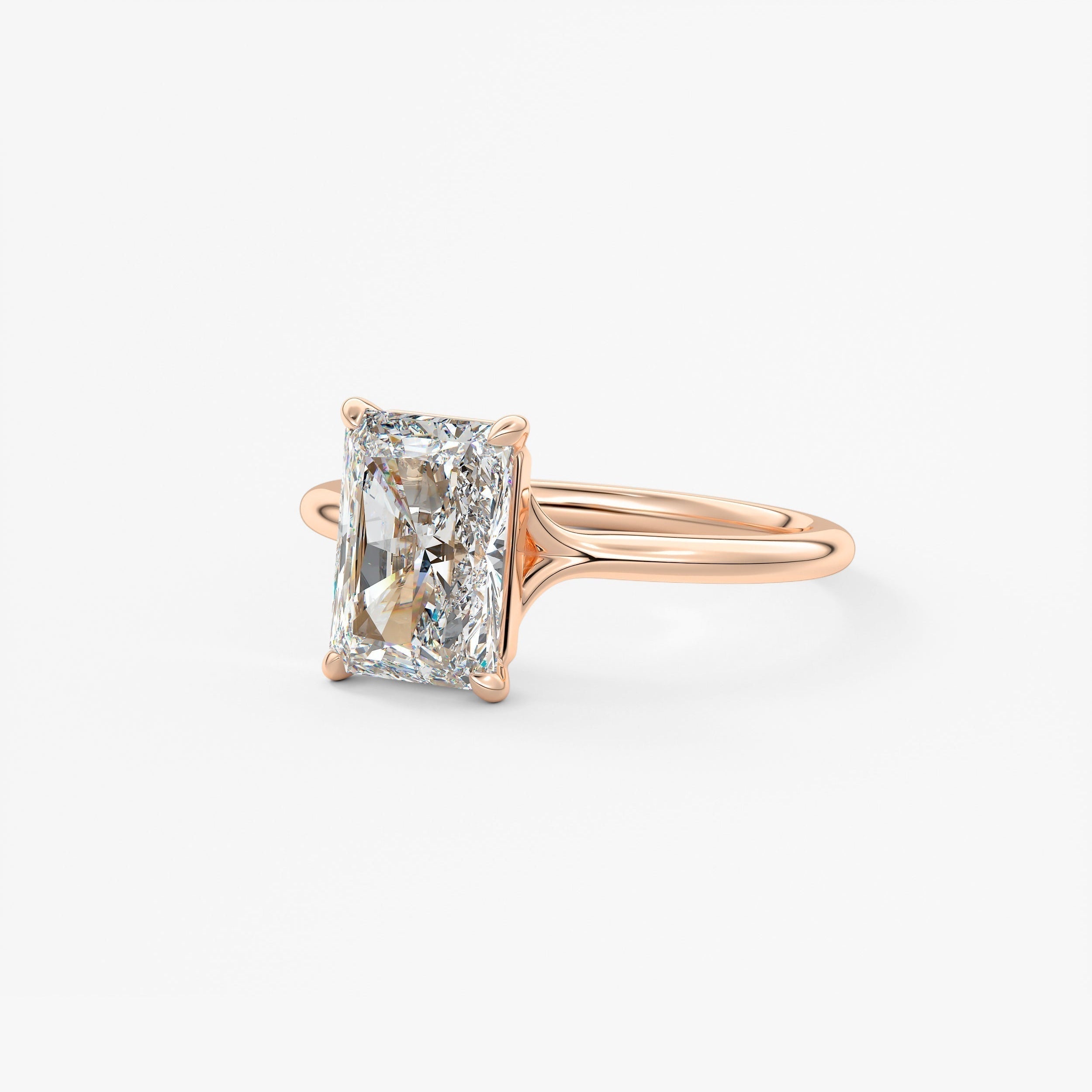 Radiant Split Shank Lab Grown Diamond Engagement Ring