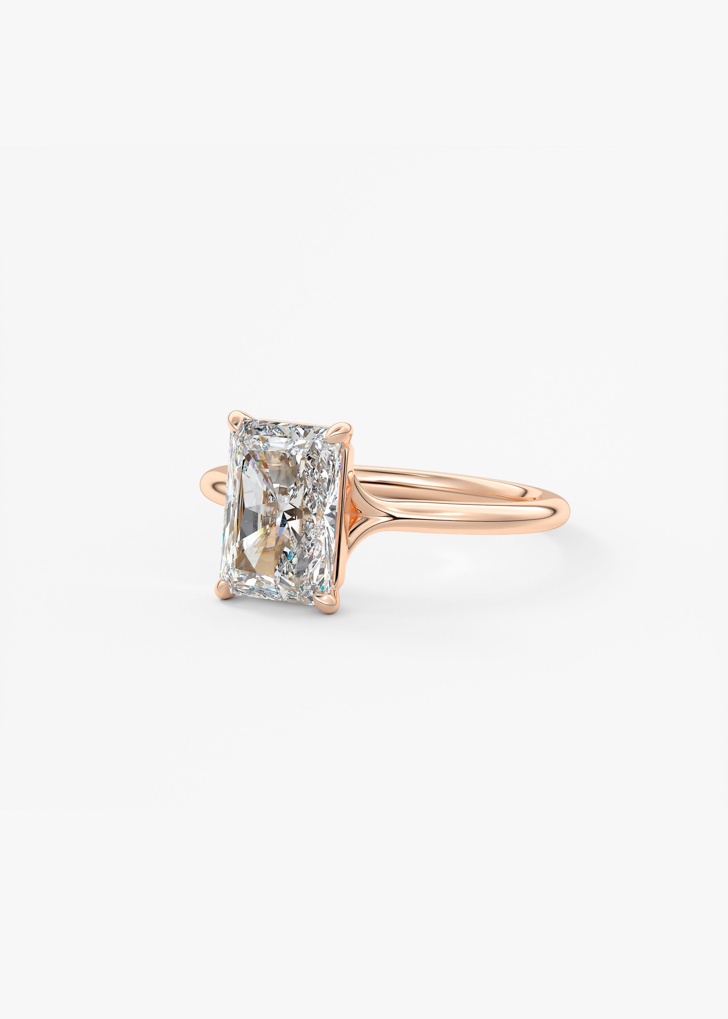 Radiant Split Shank Lab Grown Diamond Engagement Ring