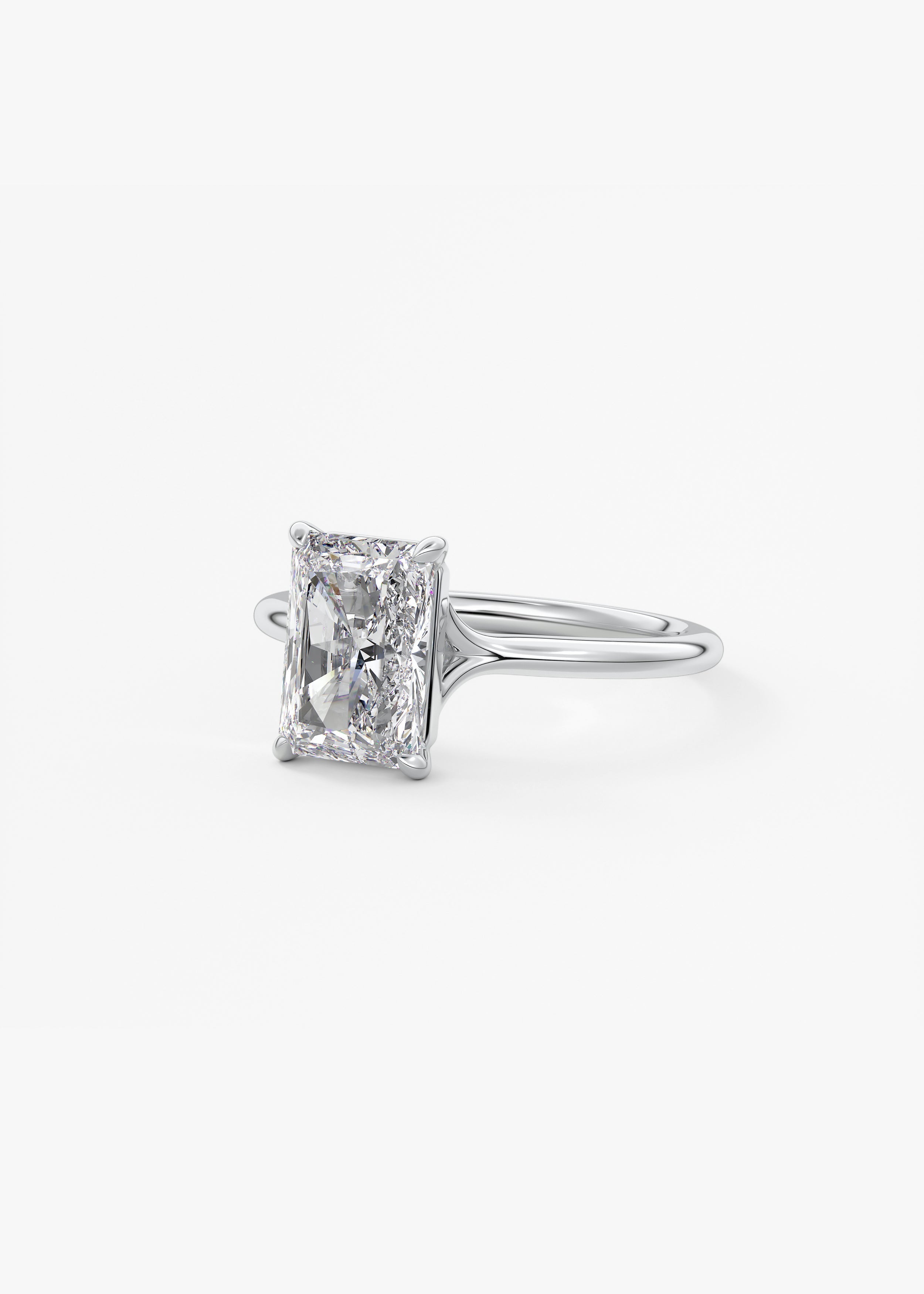 Radiant Split Shank Lab Grown Diamond Engagement Ring