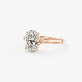 Oval Split Shank Lab Grown Diamond Engagement Ring