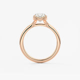 Oval Split Shank Lab Grown Diamond Engagement Ring