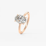 Oval Split Shank Lab Grown Diamond Engagement Ring