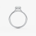 Oval Split Shank Lab Grown Diamond Engagement Ring