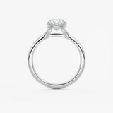 Oval Split Shank Lab Grown Diamond Engagement Ring