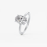 Oval Split Shank Lab Grown Diamond Engagement Ring