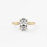 Oval Split Shank Lab Grown Diamond Engagement Ring