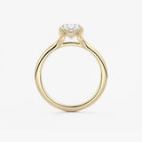 Oval Split Shank Lab Grown Diamond Engagement Ring