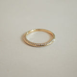 Stunning 0.2 TCW Round Moissanite Stones Knife Edge Wedding Bands 1