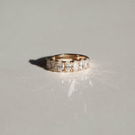 Stunning 1.60 TCW Oval Moissanite Stones Half Eternity Wedding Bands 1