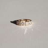 Stunning 1.60 TCW Oval Moissanite Stones Half Eternity Wedding Bands 1