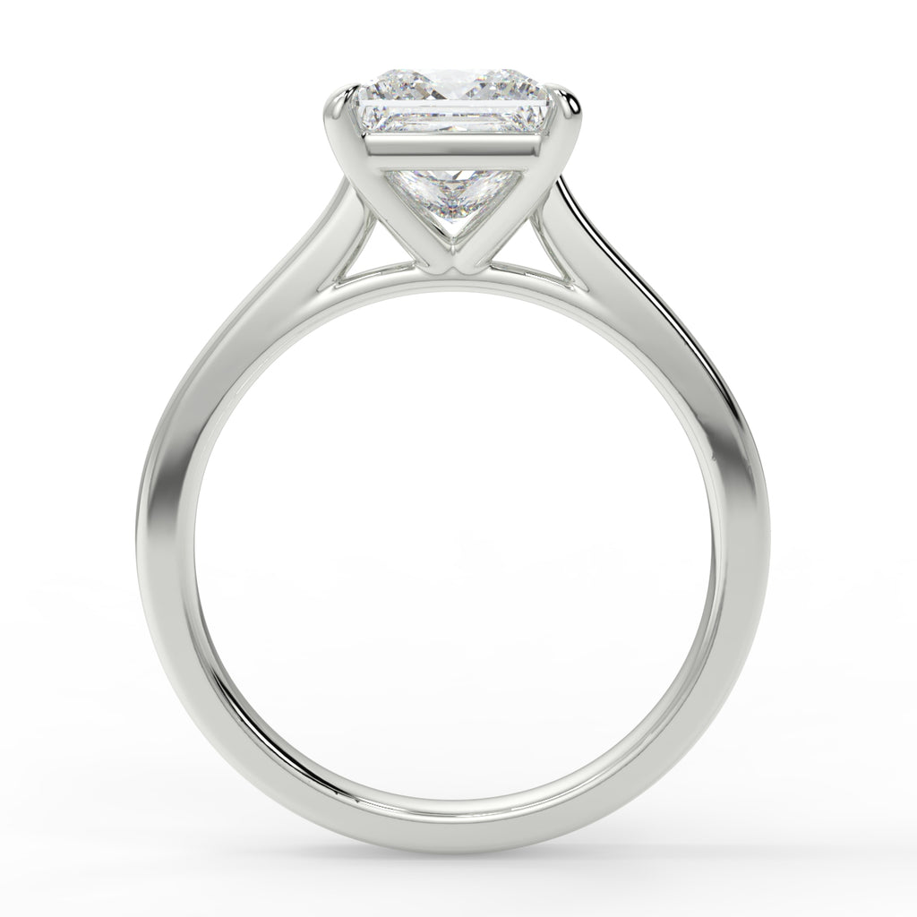 Stunning 1.30 CT Princess Moissanite Engagement Ring with Solitaire Design 5