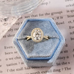 Stunning 3.0 CT Oval Moissanite Engagement Ring with Halo & Pave Design 9