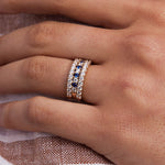 0.33 TCW Round Sapphire Lab Made Diamond- September Birthstone Wedding Band 8