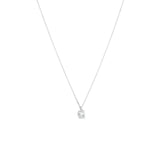 Round Cut Cubic Zirconia in 925 Sterling Silver Necklace 4