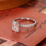 Stunning 4.0 CT Radiant Moissanite Engagement Ring with Pave Design 3