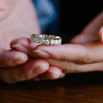 Stunning 0.5 TCW Heart Moissanite Stones Full Eternity Wedding Band 4