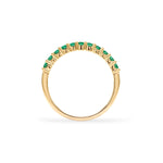 0.33 TCW Round Emerald Lab Made Diamond-May Birthstone Wedding Band 4