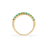 0.33 TCW Round Emerald Lab Made Diamond-May Birthstone Wedding Band 4
