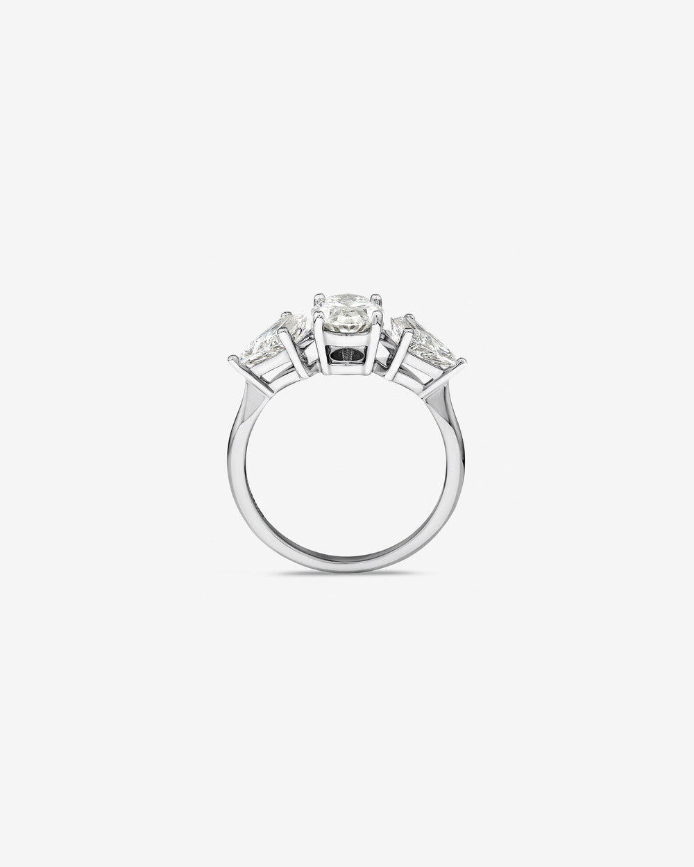 Stunning 2.25 TCW Oval & Kite Moissanite Engagement Ring with Three Stone Design 2