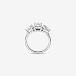 Stunning 2.25 TCW Oval & Kite Moissanite Engagement Ring with Three Stone Design 2