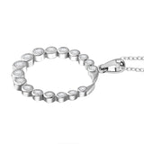 Round Cut Cubic Zirconia in 925 Sterling Silver Necklace 4