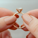 Stunning 1.0 CT Round Moissanite Engagement Ring with Hidden Halo Design 6