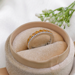 3 TCW Round Yellow Citrine Full Eternity Wedding Band 6