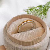 3 TCW Round Yellow Citrine Full Eternity Wedding Band 6