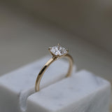 0.90 CT Cushion Solitaire CVD E/VS1 Diamond Engagement Ring 5