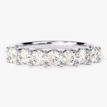Stunning 0.70 CT Round Moissanite Stones Half Eternity Wedding Band 2
