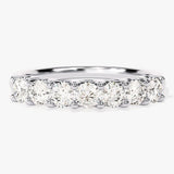 Stunning 0.70 CT Round Moissanite Stones Half Eternity Wedding Band 2