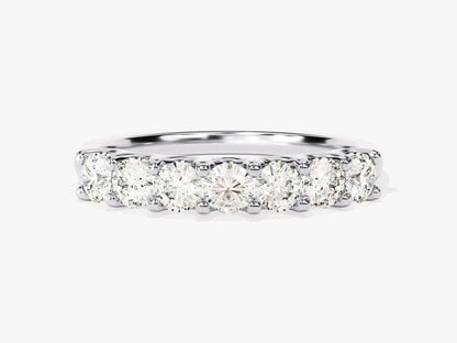 Stunning 0.70 CT Round Moissanite Stones Half Eternity Wedding Band 2
