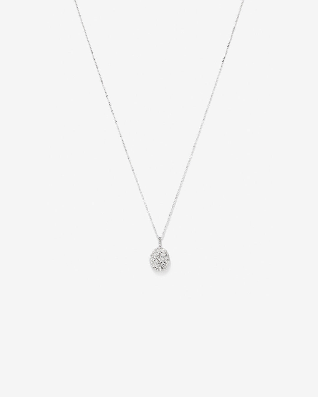 Round Cut Cubic Zirconia in 925 Sterling Silver Necklace 1
