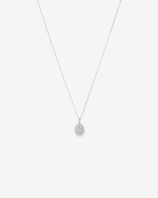Round Cut Cubic Zirconia in 925 Sterling Silver Necklace 1