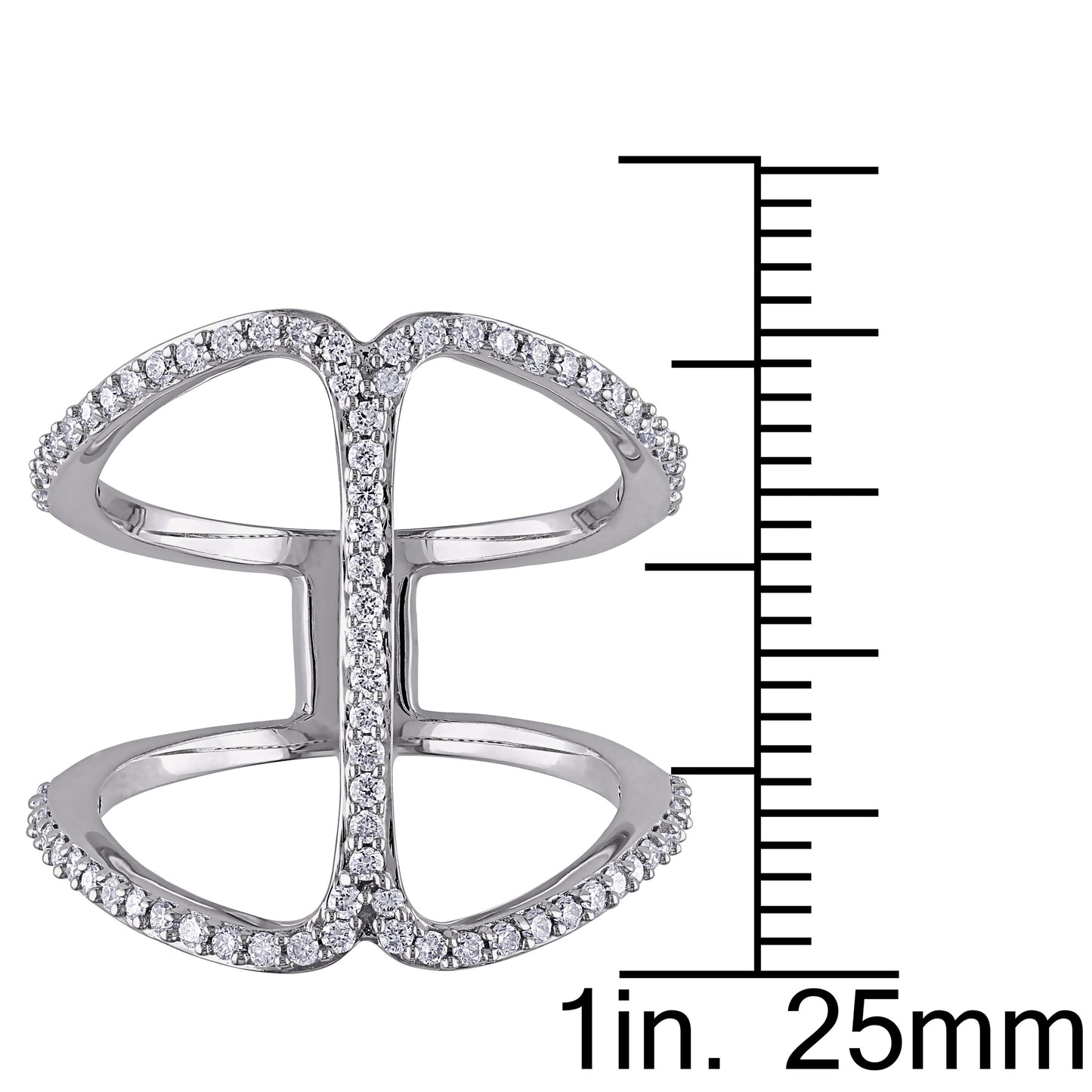 Round Cut Cubic Zirconia in 925 Sterling Silver Wedding Bands 6