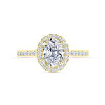 Stunning 1.5 CT Oval Moissanite Engagement Ring in Pave and Halo Design 1