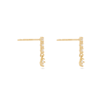 1.0 TCW Round & Princess Cut Moissanite Dangle Earrings in Gold 9