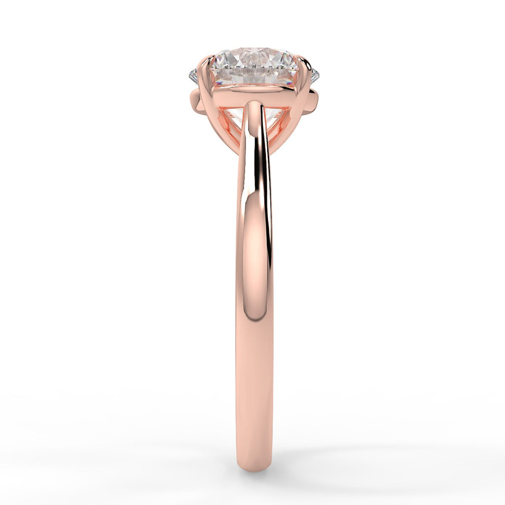 Stunning 2.0 CT Round Moissanite Engagement Ring with Solitaire Design 10