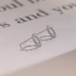 0.50 TCW Round Cut Moissanite Flower Shape Earrings in Gold 5