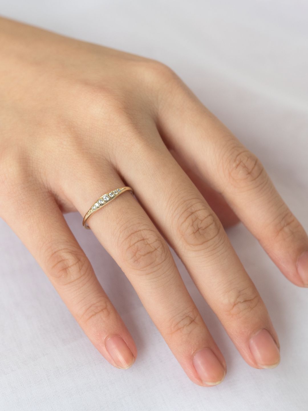Stunning 0.2 TCW Round Moissanite Stones Snuggery Wedding Bands 5