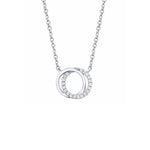 1.0 CT Round Moissanite Diamond Forever Linked Pendant Necklace in Solid Gold 2