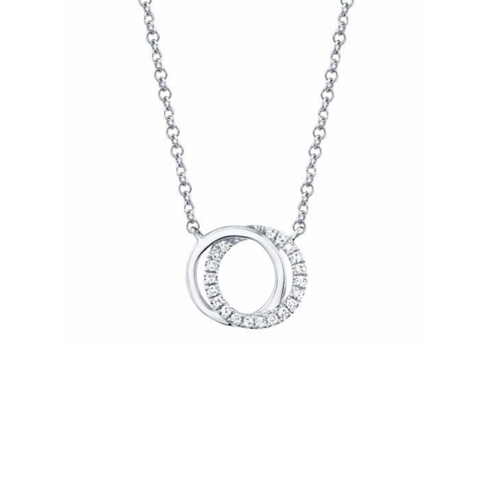 1.0 CT Round Moissanite Diamond Forever Linked Pendant Necklace in Solid Gold 2