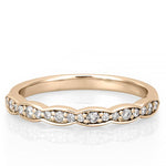 Stunning 0.20 TCW Round Moissanite Stones Half Eternity Wedding Bands 1