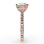 Stunning 1.70 T Princess Moissanite Engagement Ring with Hidden Halo & Pave Design 10