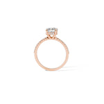 Stunning 1.0 CT Oval Moissanite Engagement Ring with Hidden Halo & Pave Design 2