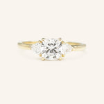 Stunning 2 CT Cushion Moissanite Engagement Ring with Three Stone Design 1