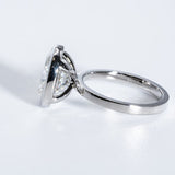 Classic 3.0 CT Oval Moissanite Engagement Ring with Bezel Design 4